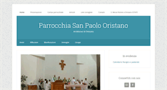 Desktop Screenshot of parrocchiasanpaoloristano.it