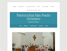Tablet Screenshot of parrocchiasanpaoloristano.it